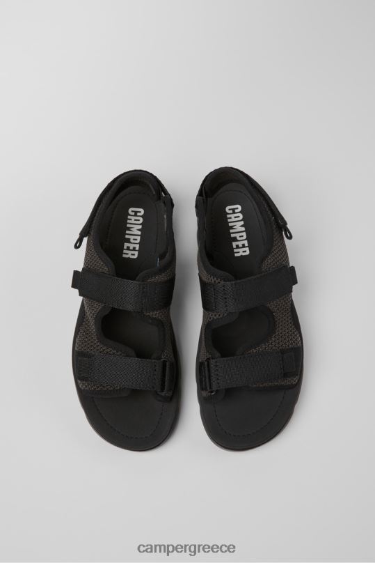 μαύρος Σχεδίαση γυναικεία πέδιλα σε μαύρο και γκρι oruga Camper XTDPX224