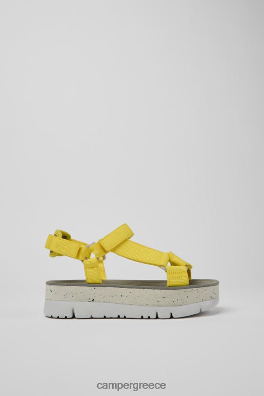 κίτρινος σχέδιο oruga up κίτρινα ανακυκλωμένα σανδάλια κατοικίδιων ζώων για γυναίκες Camper XTDPX197