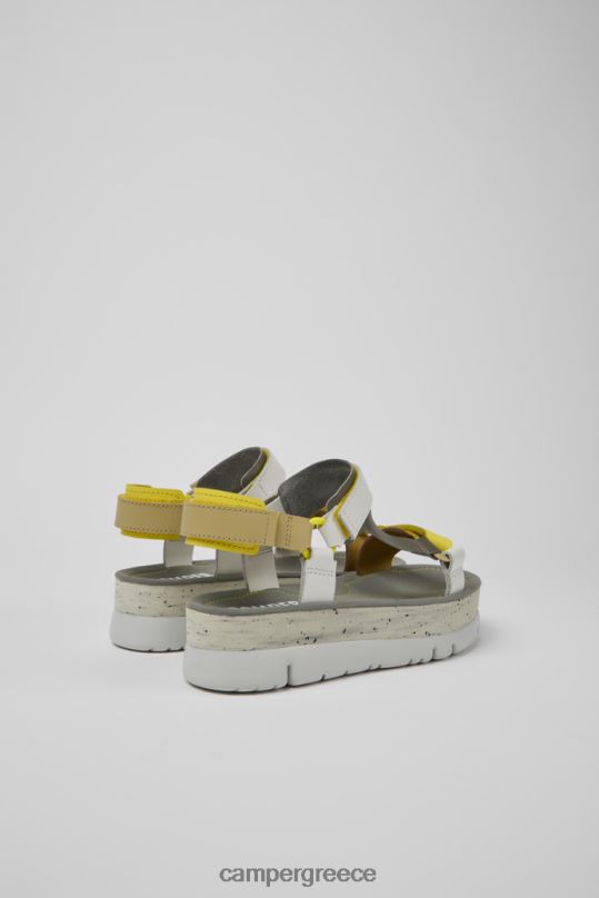 άσπρο oruga up λευκό γκρι και κίτρινο δερμάτινα σανδάλια για γυναίκες νέες αφίξεις Camper XTDPX236