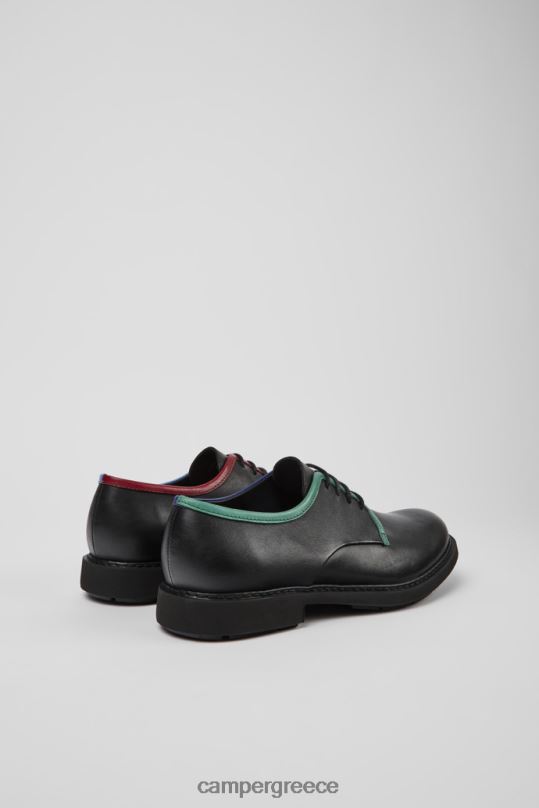 μαύρος αποκλειστικά δίδυμα μαύρα δερμάτινα παπούτσια με κορδόνια για άνδρες Camper XTDPX1442