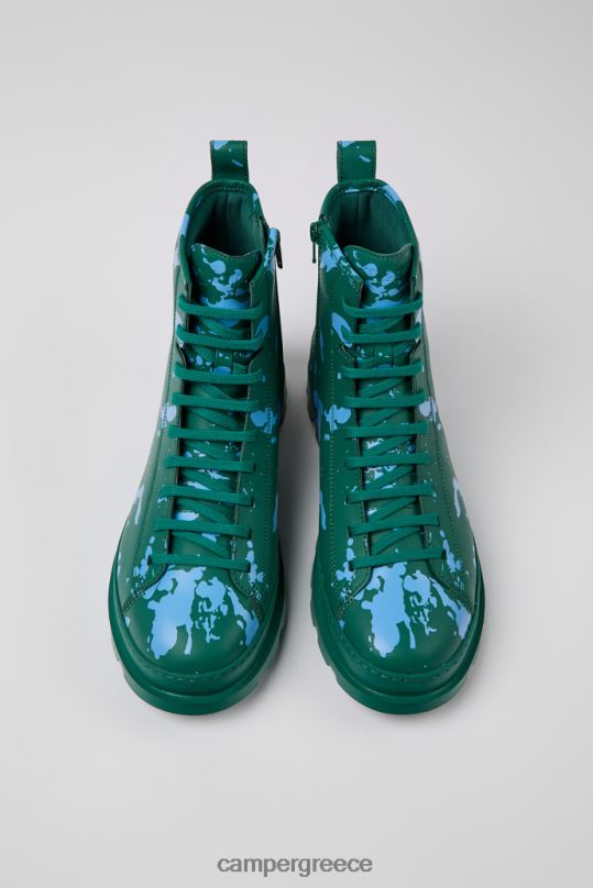 πράσινος Σχέδιο brutus πράσινα και μπλε δερμάτινα μποτάκια για άνδρες Camper XTDPX1426