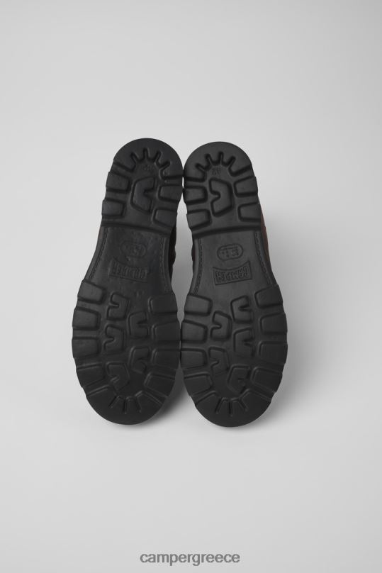 καφέ αποκλειστικά ανδρικά μποτάκια από ύφασμα και δερμάτινα καφέ brutus Camper XTDPX1429