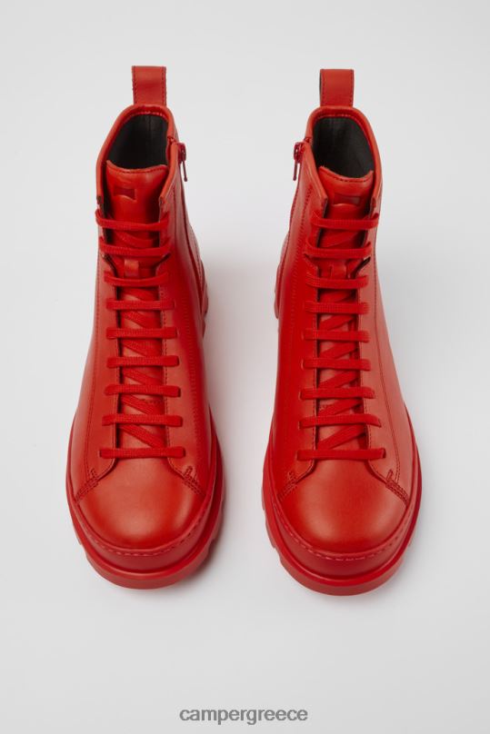 το κόκκινο brutus red δερμάτινες μπότες με κορδόνια νέες παραλαβές Camper XTDPX1481