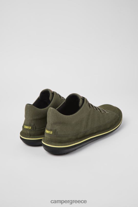πράσινος αποκλειστικά ανδρικά παπούτσια από ύφασμα και nubuck πράσινο σκαθάρι Camper XTDPX1378