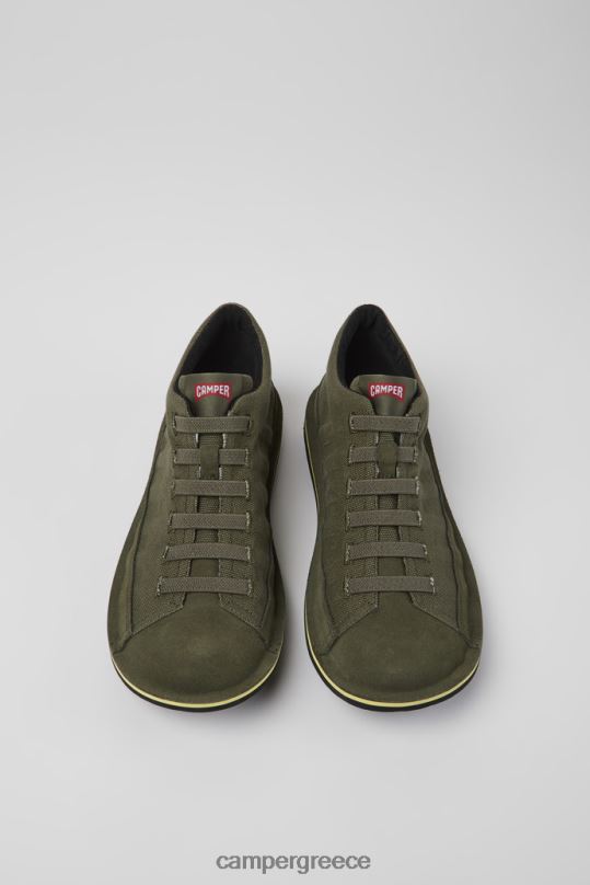 πράσινος αποκλειστικά ανδρικά παπούτσια από ύφασμα και nubuck πράσινο σκαθάρι Camper XTDPX1378