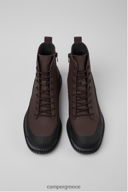καφέ Σχέδιο pix καφέ και μαύρες δερμάτινες μπότες με κορδόνια για άνδρες Camper XTDPX1423