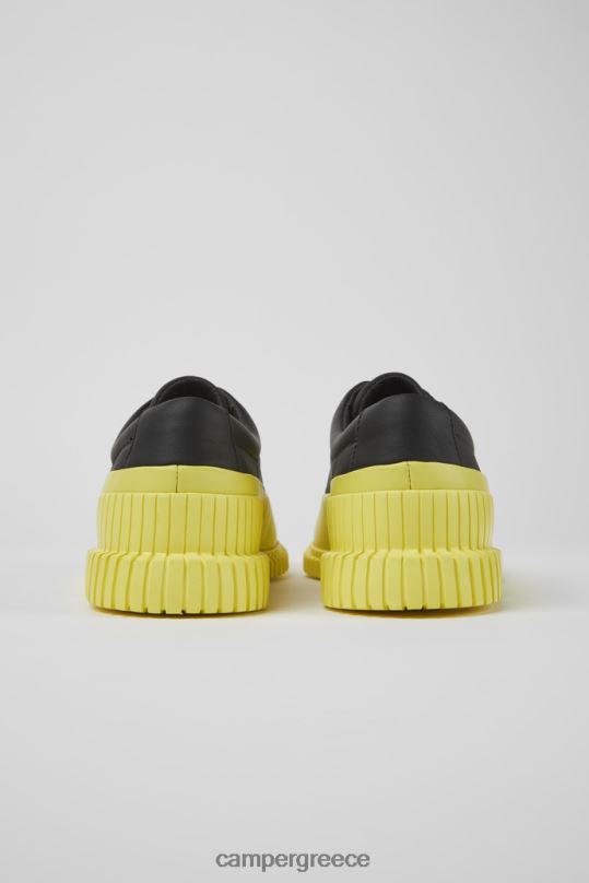 μαύρος pix μαύρα και κίτρινα δερμάτινα παπούτσια με κορδόνια αποκλειστικά για άνδρες Camper XTDPX1440