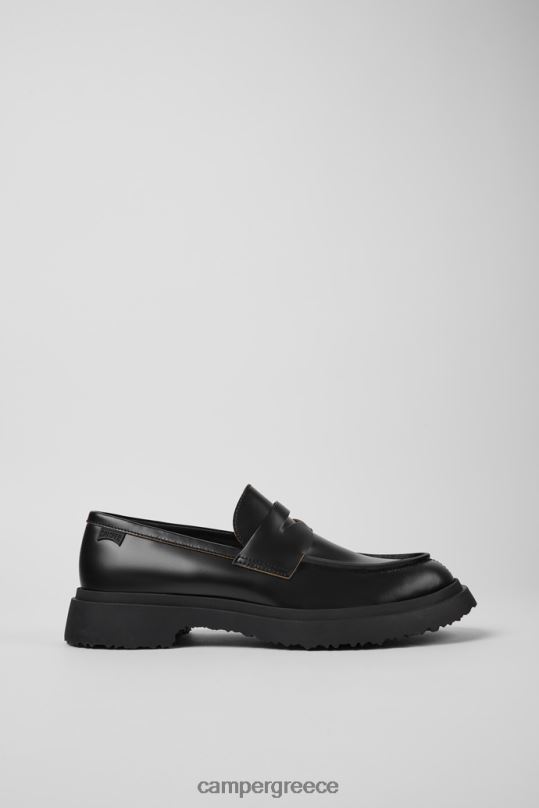 μαύρος σχέδιο walden μαύρα δερμάτινα loafers Camper XTDPX1360