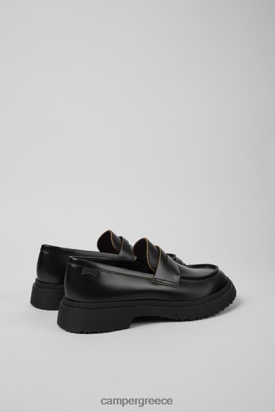 μαύρος σχέδιο walden μαύρα δερμάτινα loafers Camper XTDPX1360