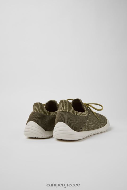 πράσινος ανδρικά υφασμάτινα πάνινα παπούτσια αποκλειστικής διαδρομής με πράσινο και κίτρινο χρώμα Camper XTDPX1218