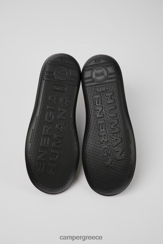 μαύρος αποκλειστικά ανδρικά μποτάκια από μαύρο δέρμα σκαθαριού Camper XTDPX1314