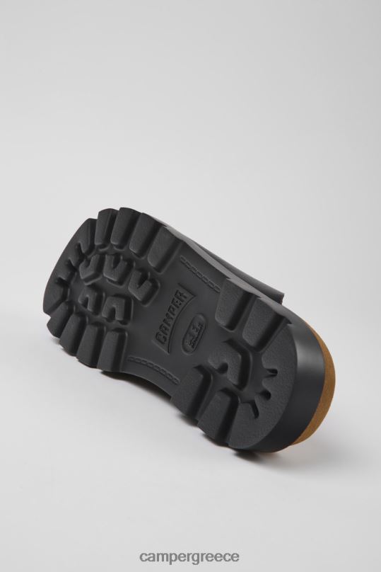 μαύρος πέδιλο brutus μαύρα δερμάτινα τσόκαρα για άνδρες αποκλειστικά Camper XTDPX1189