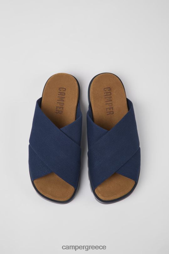 μπλε σχέδιο brutus σανδάλι μπλε ανακυκλωμένα βαμβακερά σανδάλια για άνδρες Camper XTDPX1230