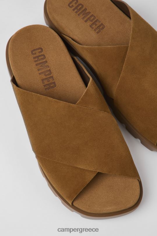 καφέ Σχέδιο brutus πέδιλο καφέ σανδάλια nubuck για άνδρες Camper XTDPX1195