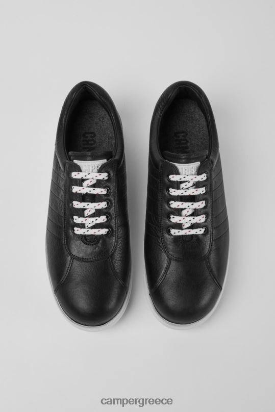 μαύρος design pelotas προστατεύουν μαύρα δερμάτινα αθλητικά παπούτσια για άνδρες Camper XTDPX1334