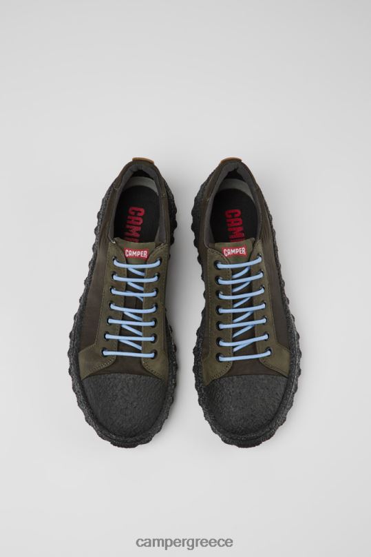 πράσινος Αποκλειστικά ανδρικά παπούτσια από ύφασμα και nubuck με πράσινο χρώμα Camper XTDPX1258