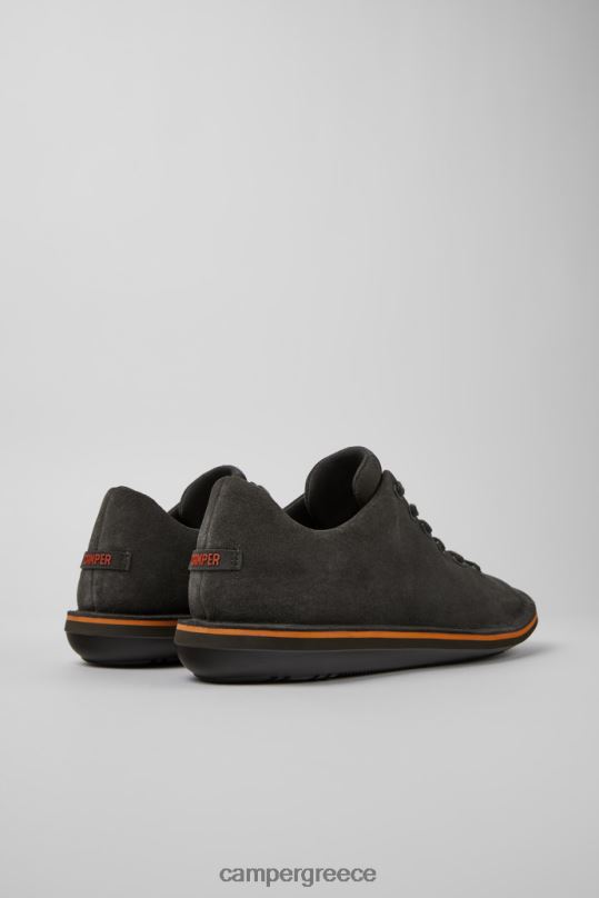 γκρί αποκλειστικά ανδρικά παπούτσια nubuck με σκούρο γκρι σκαθάρι Camper XTDPX1313