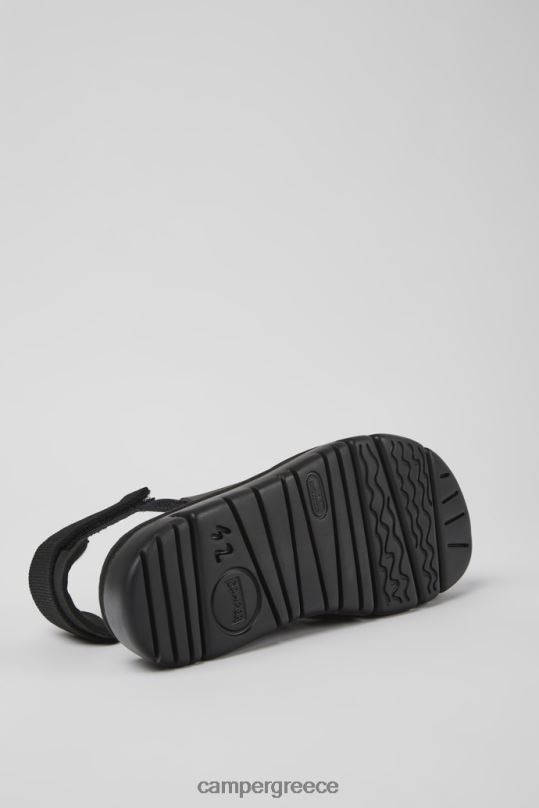 καφέ Σχεδιαστικά ανδρικά πέδιλα από δέρμα και υφασμάτινα σε καφέ oruga Camper XTDPX1222