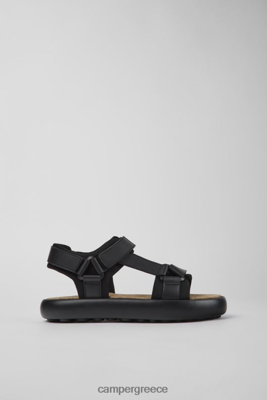 μαύρος pelotas flota μαύρα δερμάτινα και υφασμάτινα σανδάλια για άνδρες νέες αφίξεις Camper XTDPX1197