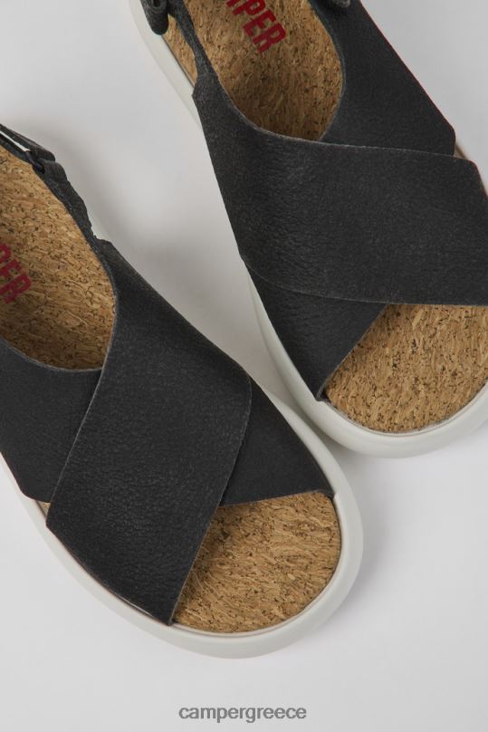 μαύρος αποκλειστικά ανδρικά δερμάτινα πέδιλα pelotas flota ασπρόμαυρα Camper XTDPX1235