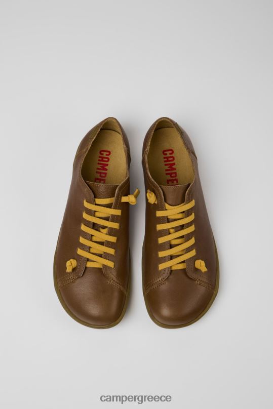 καφέ Σχεδιαστική τάση peu καφέ δερμάτινα παπούτσια για άνδρες Camper XTDPX291