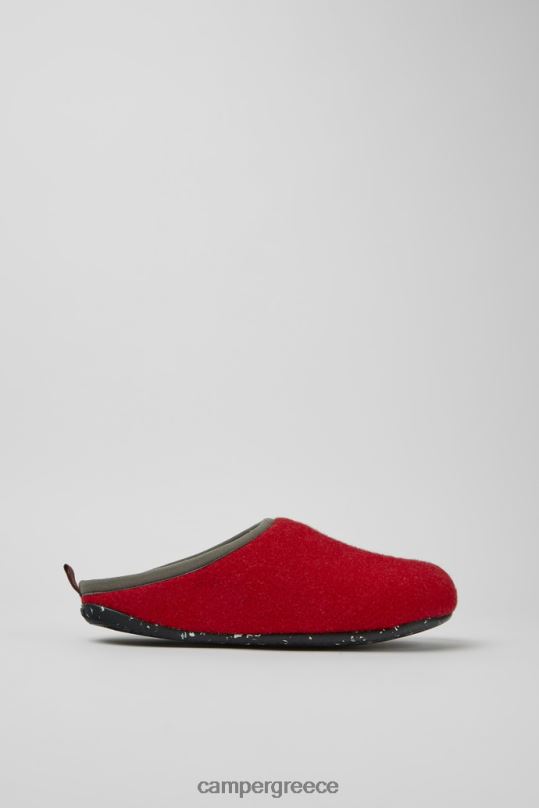 Βουργουνδία δίδυμα μπορντώ κόκκινες και γκρι μάλλινες παντόφλες για άνδρες νέες αφίξεις Camper XTDPX1733