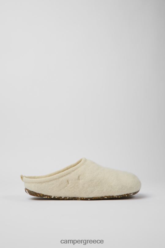 μπεζ αποκλειστικές μάλλινες παντόφλες wabi μπεζ Camper XTDPX1743