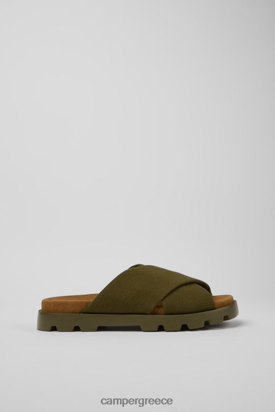 πράσινος σανδάλι brutus πράσινα ανακυκλωμένα βαμβακερά σανδάλια για άνδρες νέες αφίξεις Camper XTDPX366