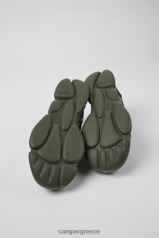 πράσινος Νέες αφίξεις ανδρικά πάνινα παπούτσια από πράσινο καρστικό δέρμα και ύφασμα Camper XTDPX1490