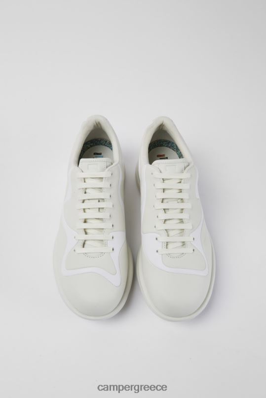 κρέμα Σχέδιο δίδυμα αθλητικά παπούτσια με κορδόνια σε κρεμ και λευκό δέρμα Camper XTDPX1688