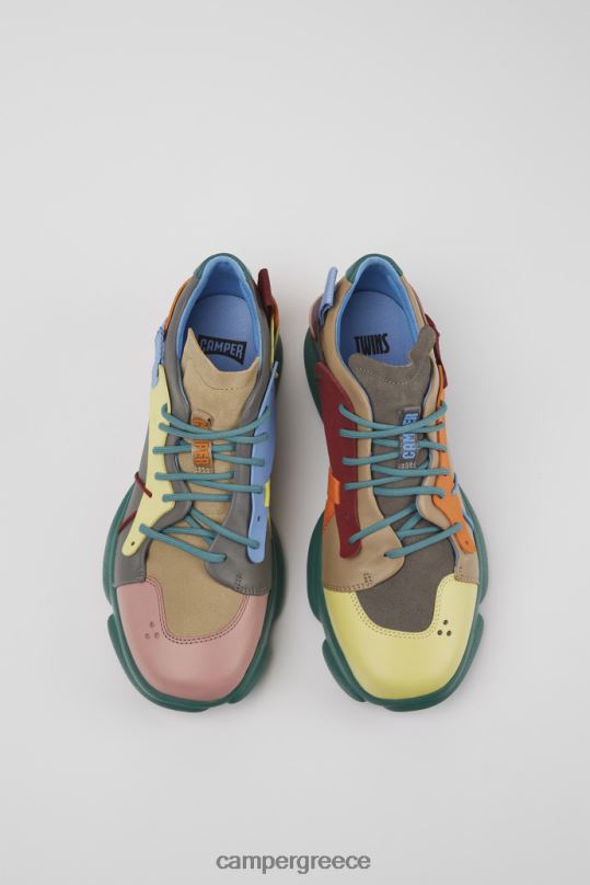 πολύχρωμος design δίδυμα πολύχρωμα δερμάτινα και nubuck αθλητικά παπούτσια για άνδρες Camper XTDPX1572