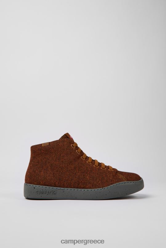 καφέ design peu touring καφέ και μαύρα αθλητικά παπούτσια από ανακυκλωμένο μαλλί για άνδρες Camper XTDPX1579