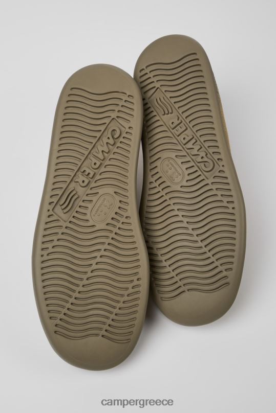 μπεζ Σχεδιαστικά ανδρικά αθλητικά παπούτσια runner μπεζ από δέρμα και nubuck Camper XTDPX1618