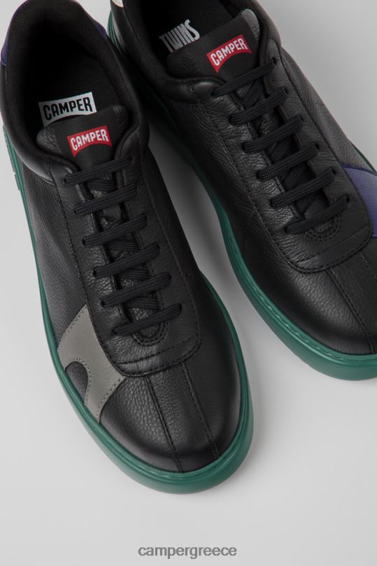 μαύρος δίδυμα μαύρα δερμάτινα sneakers για άνδρες αποκλειστικά Camper XTDPX1602