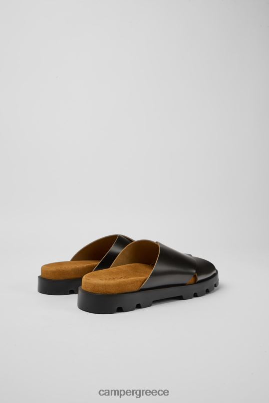 Black Design Brutus Sandal Black Leather Sandals For Women Camper XTDPX4