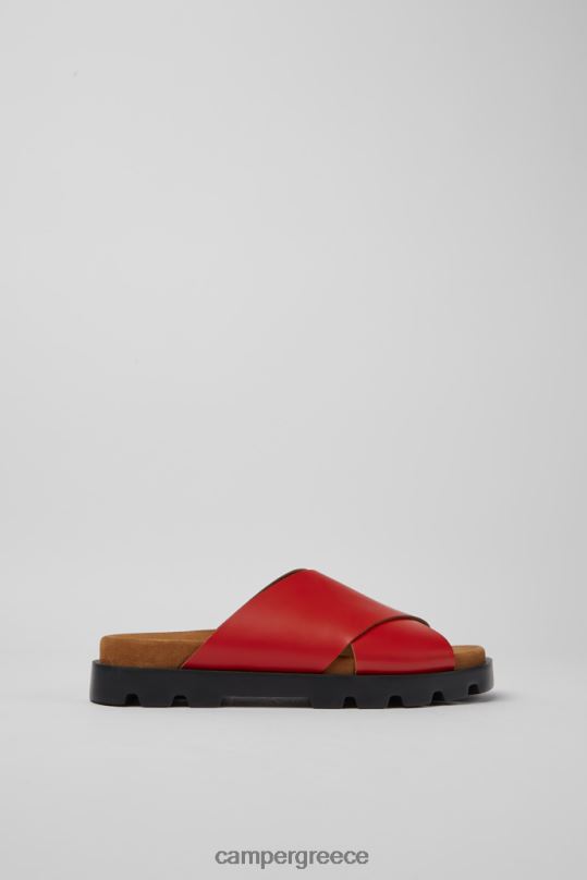 Red ExclusiveBrutus Sandal Red Leather Sandals For Women Camper XTDPX5