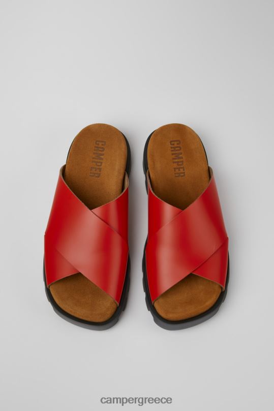 Red ExclusiveBrutus Sandal Red Leather Sandals For Women Camper XTDPX5
