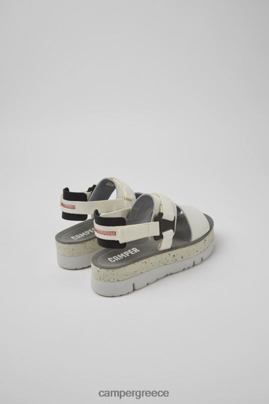White Oruga Up White And Black Leather Sandals For Women Exclusive Camper XTDPX15
