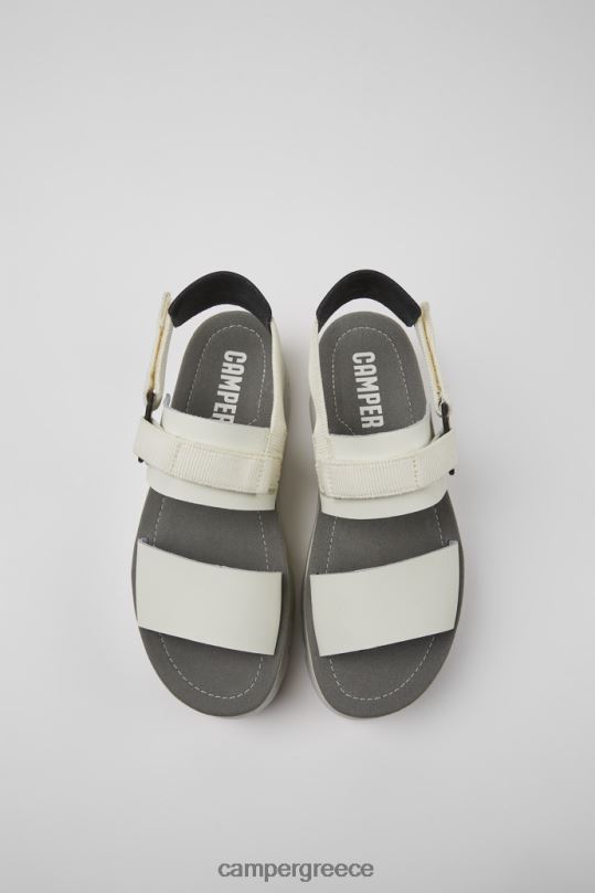 White Oruga Up White And Black Leather Sandals For Women Exclusive Camper XTDPX15