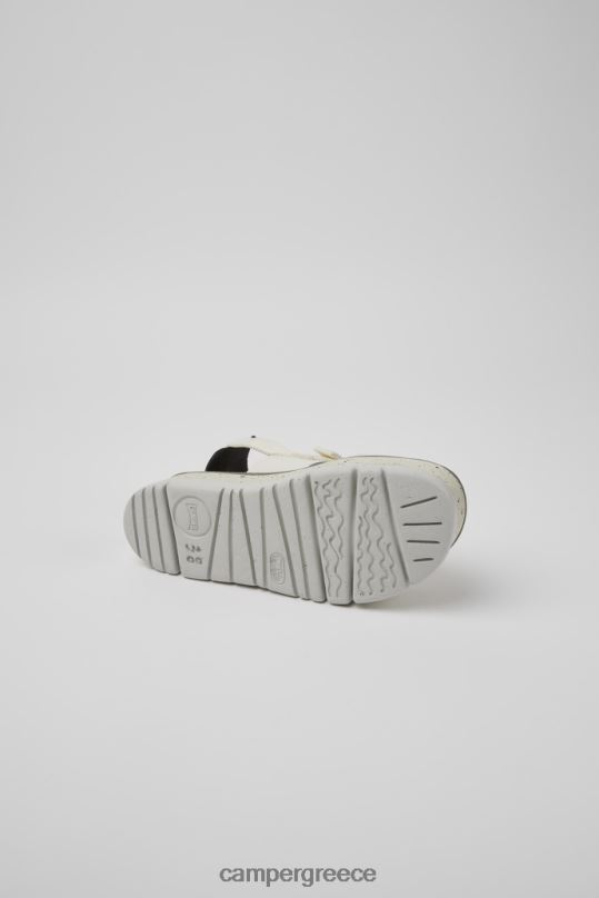 White Oruga Up White And Black Leather Sandals For Women Exclusive Camper XTDPX15