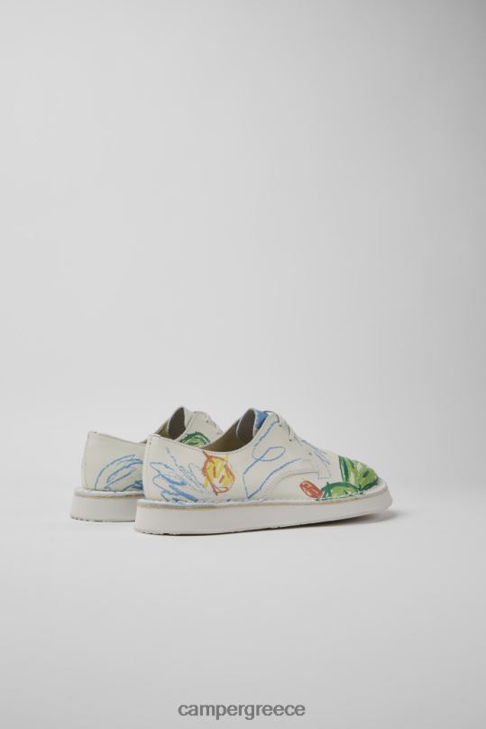 White Twins White Printed Leather Shoes For Women Exclusive Camper XTDPX30