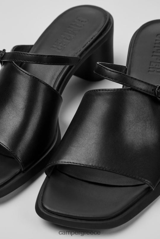 Black ExclusiveMeda Black Leather Sandals For Women Camper XTDPX81