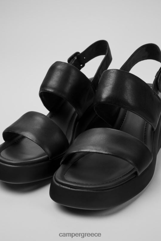 Black Kaah Black Leather Sandals For WomenNew Arrivals Camper XTDPX68