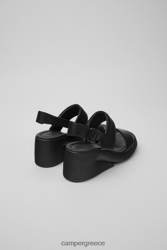 Black Kaah Black Leather Sandals For WomenNew Arrivals Camper XTDPX68