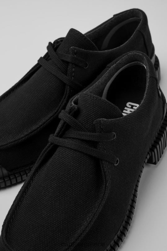 Black Pix Black Recycled Cotton And Leather Shoes For WomenNew Arrivals Camper XTDPX95