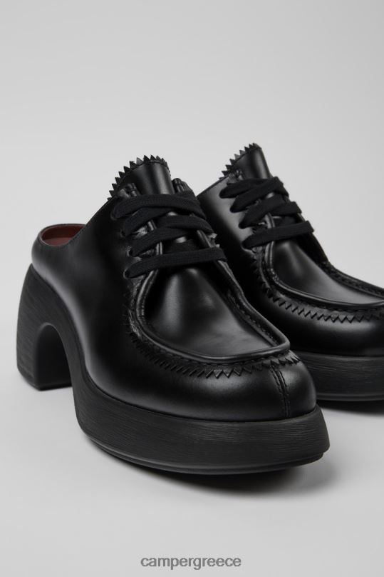Black Thelma Black Leather Mules For WomenNew Arrivals Camper XTDPX114