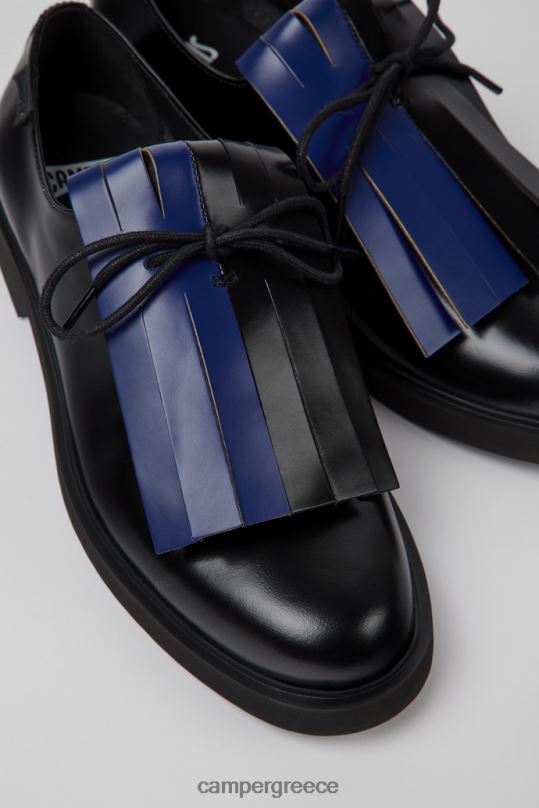 Black Twins Black And Blue Leather Shoes For Women Exclusive Camper XTDPX116