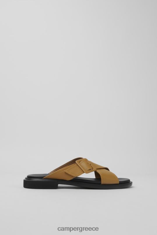 Brown ExclusiveEdy Brown Leather Sandals For Women Camper XTDPX54