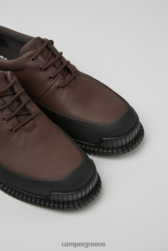 Brown Pix Brown And Black Leather Lace-Up Shoes For WomenNew Arrivals Camper XTDPX92