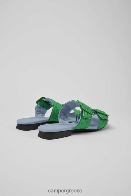 Green Design Casi Myra Green Recycled Pet Sandals For Women Camper XTDPX49